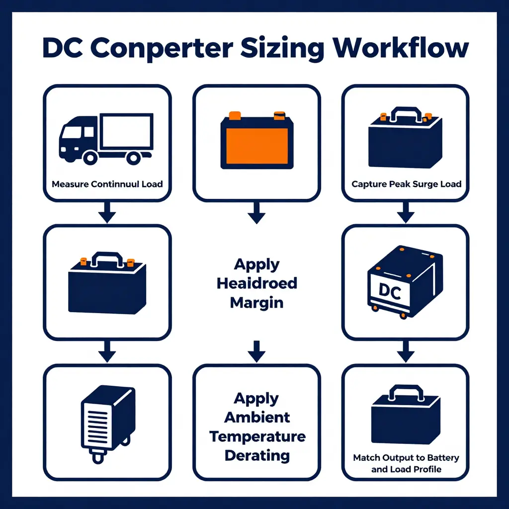 DC Converter Sizing Workflow